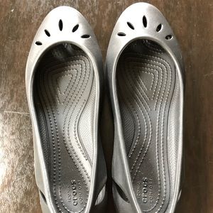 NWOT Crocs Black Ballet Flats Sz 9